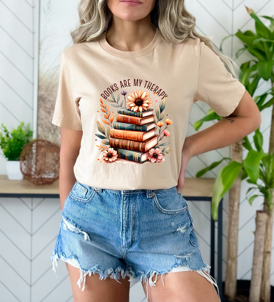 Books Are My Therapy DTF TRANSFER