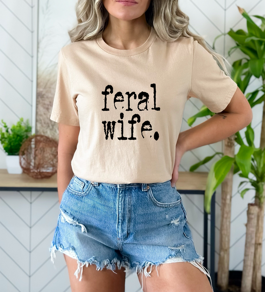 Feral Wife Period (BLACK) SINGLE COLOR DTF TRANSFER