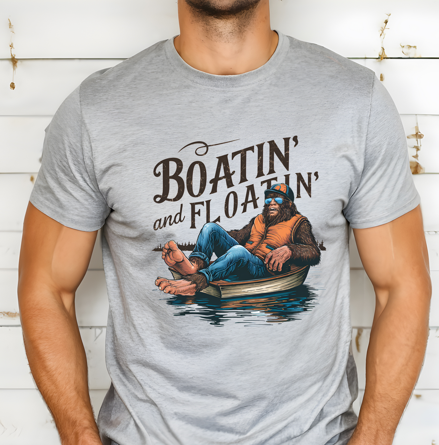 Sasquatch Boatin' And Floatin XL DTF Transfer