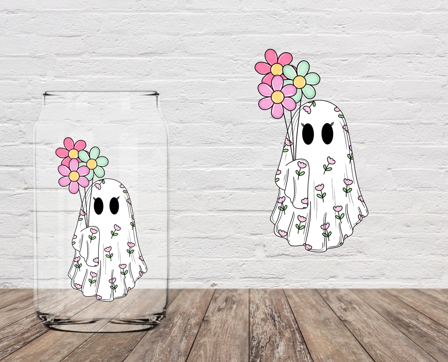 Floral Ghost 4" UV DTF