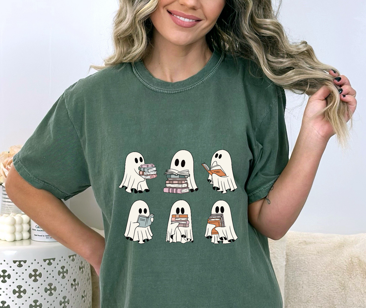 Ghosts with Books DTF Transfer