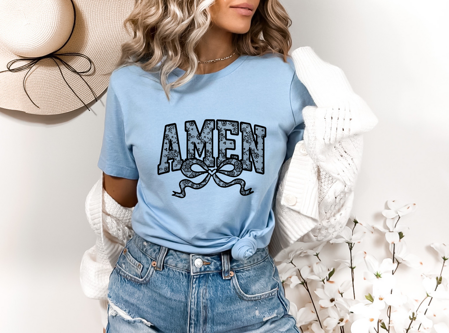 Amen Stitched DTF TRANSFER