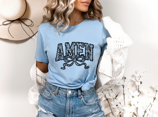 Amen Stitched DTF TRANSFER