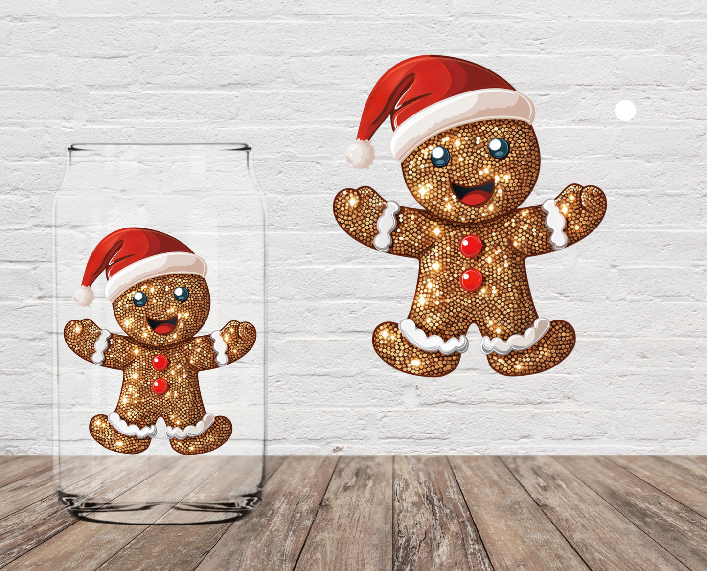 GOOD Glitter Gingerbread 4" UV DTF