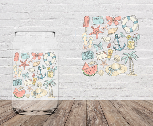 Beach Essentials 4" UV DTF