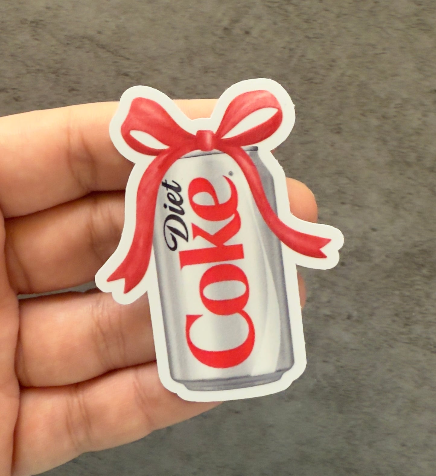 Diet Soda White Vinyl Sticker