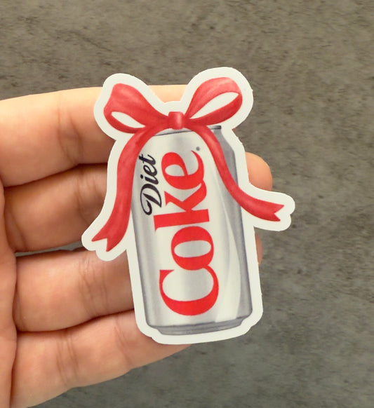 Diet Soda White Vinyl Sticker