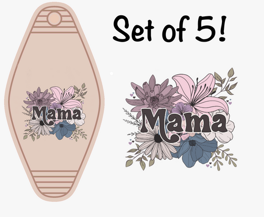 Mama Floral Mauve (MOTEL KEYCHAIN)