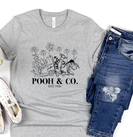 Bear and Co (BLACK) SINGLE COLOR DTF TRANSFER