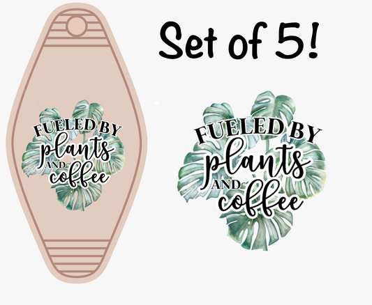 Fueled By Plants & Coffee (MOTEL KEYCHAIN)