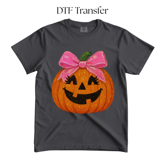 Glitter Pumpkin DTF Transfer