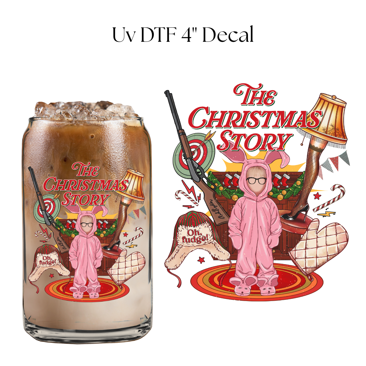 Holiday Story 4” UV DTF Decal