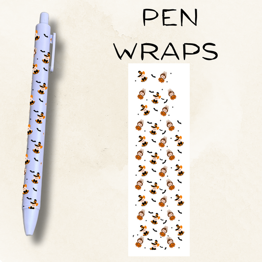 Bubu Pumpkins UV DTF Wrap For Ballpoint Pen