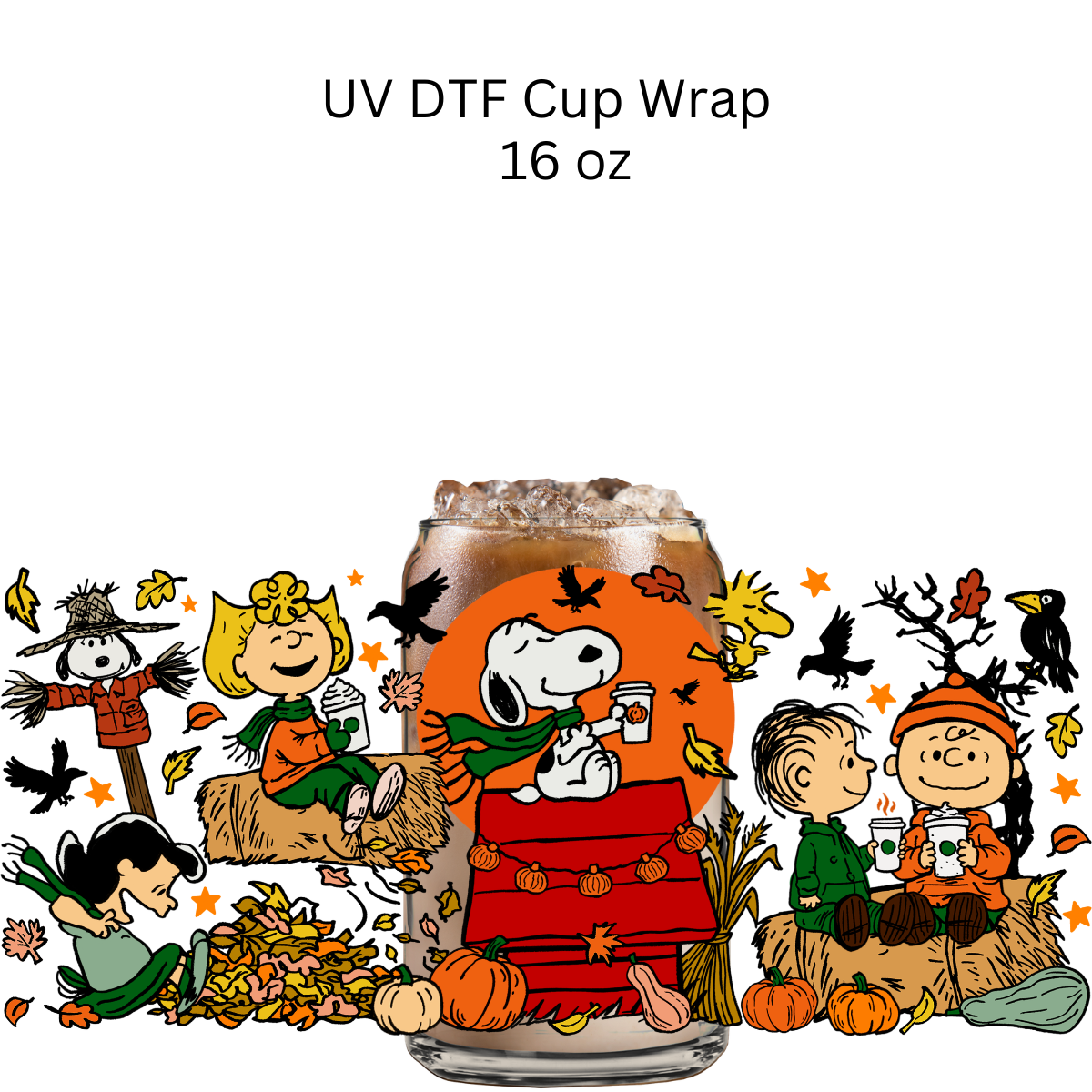 Snoop Fall Scarecrow UV DTF Cup Wrap