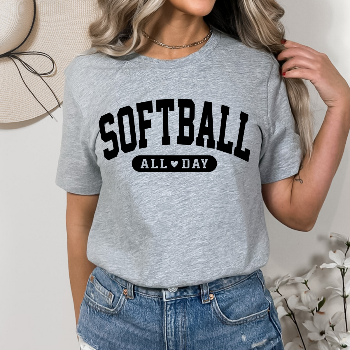 Softball All Day SINGLE COLOR DTF TRANSFER