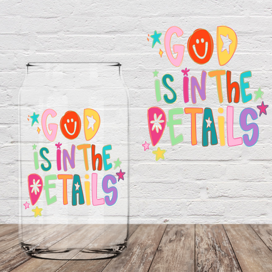 God is in the Details 4" UV DTF