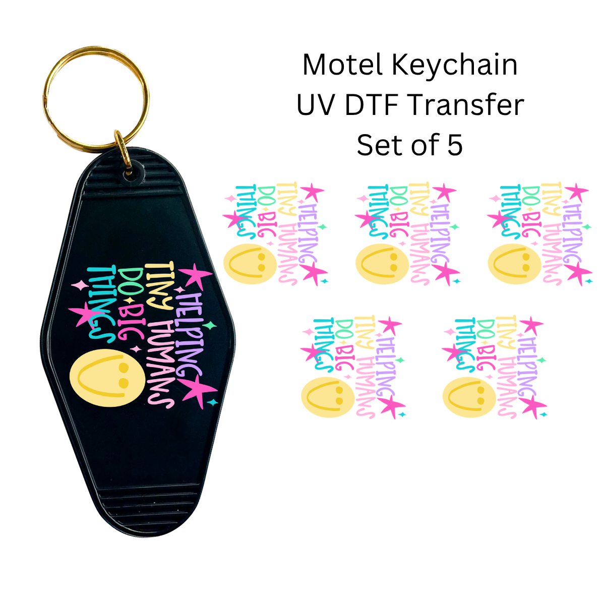 Helping Tiny Humans Set of 5 Keychain Transfers