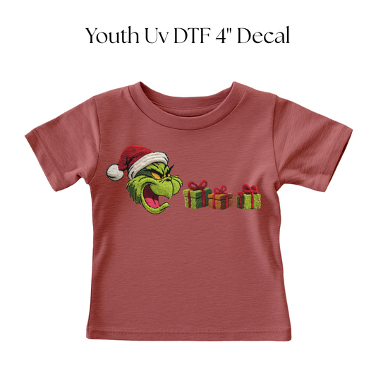 YOUTH Green Monster Pac-Boy Faux Patch DTF Transfer