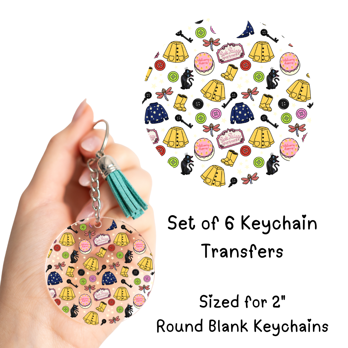 Cora Things Keychain Transfer Set of 6