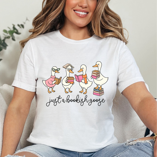 Just a Bookish Goose DTF TRANSFER
