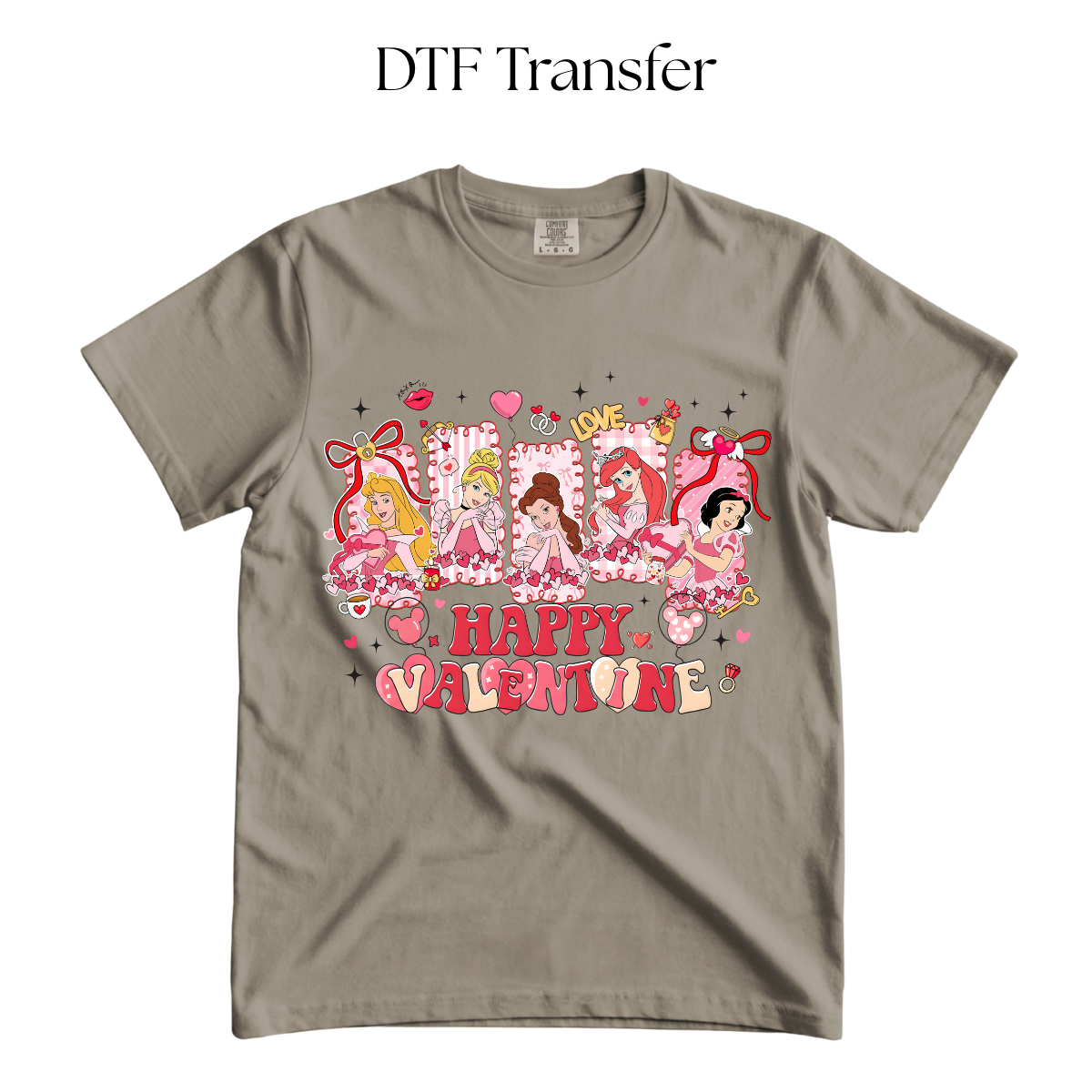 Happy Valentine Princess DTF Transfer