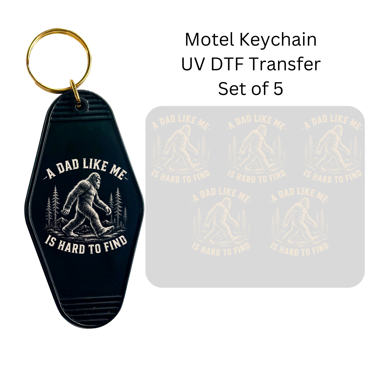 A Dad Like Me is Hard To Find Set of 5 Keychain Transfers