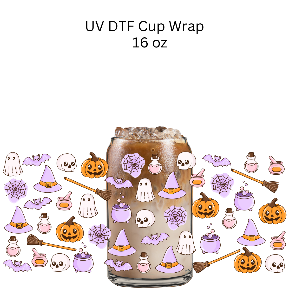 Purple Halloween UV DTF Wrap