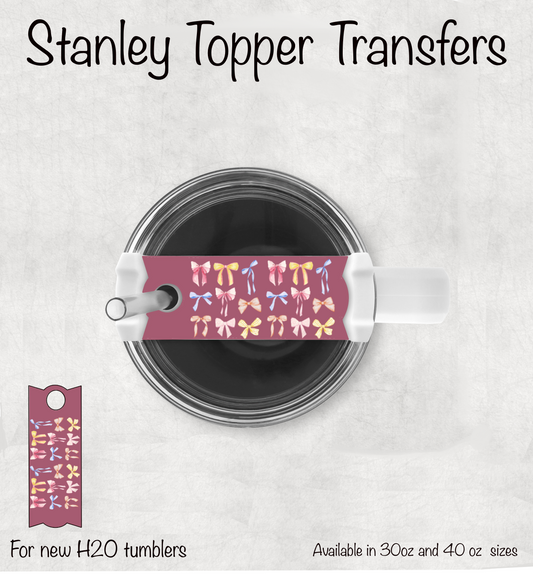 Bows Tumbler Topper UV Dtf LAST CHANCE