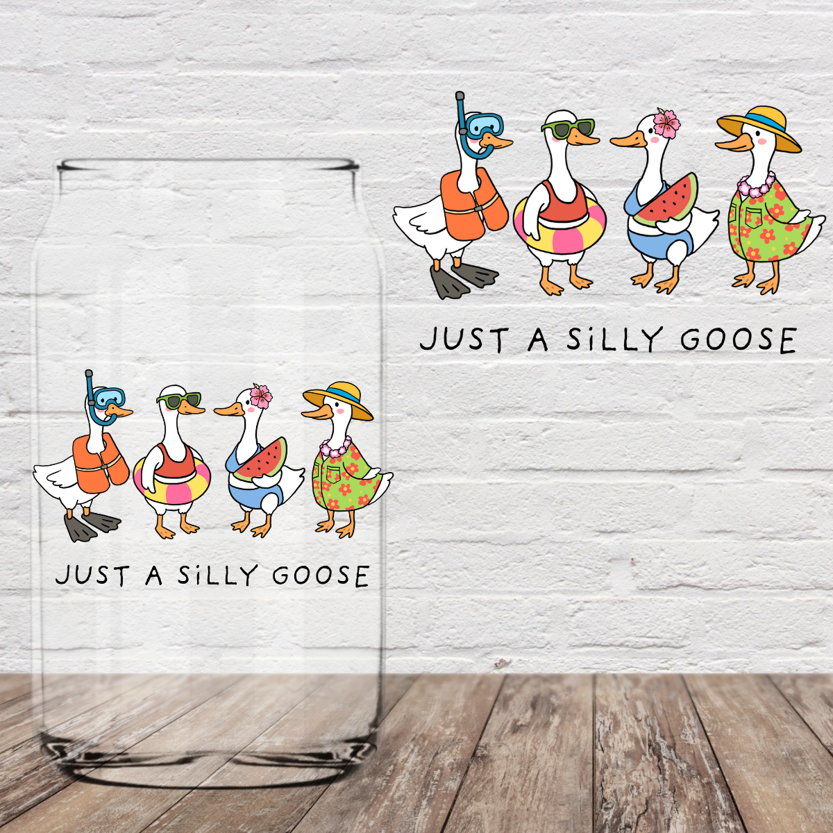 Silly Goose Summer 4" UV DTF (Print to Order)