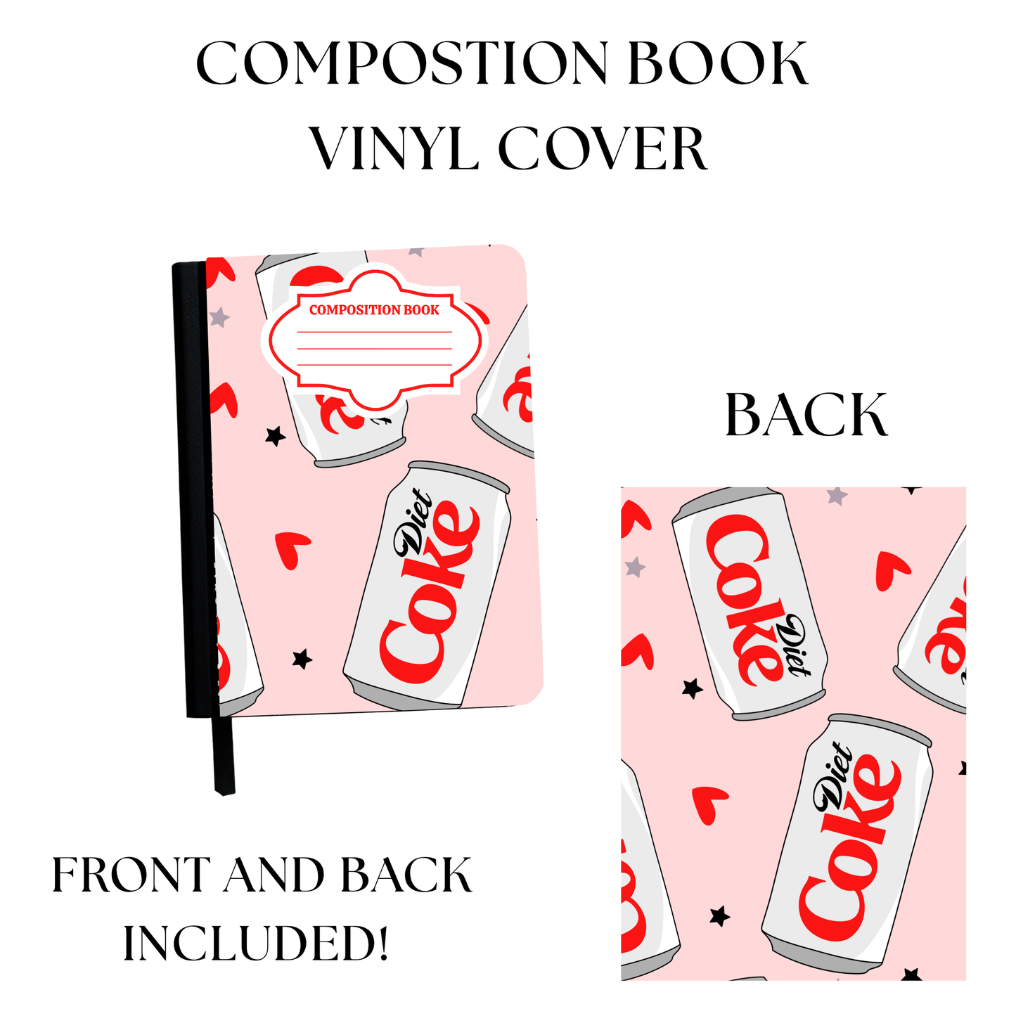 Diet Soda Composition Book Sticker UV PRINTED