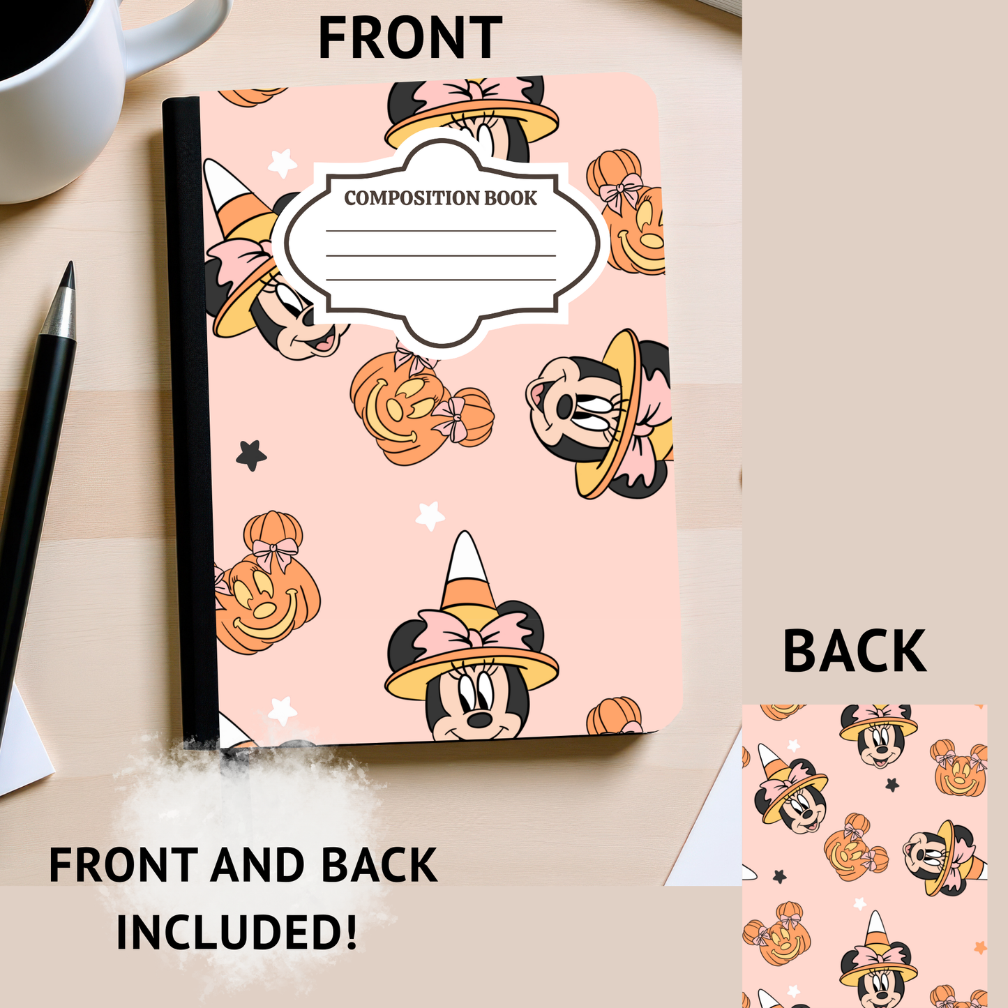 Witch Mouse Composition Notebook Sticker