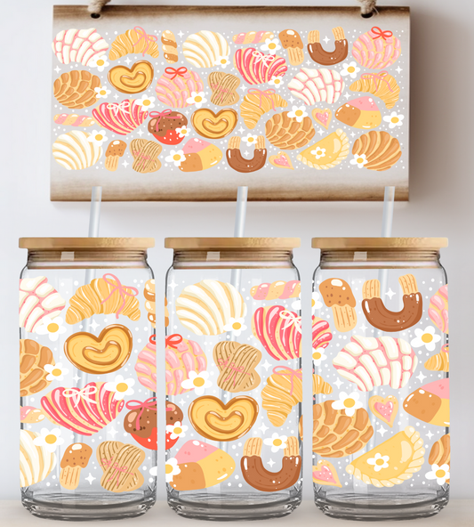 Mexican Bread White Daisies UV DTF Wrap DOUBLE SIDED