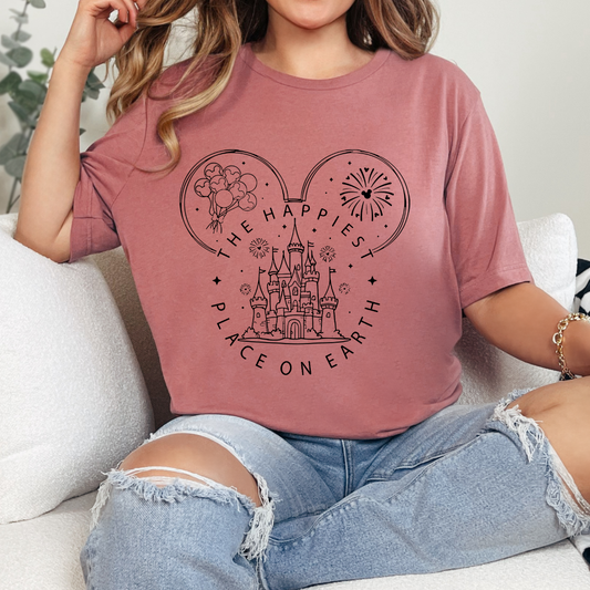 Happiest Place Ears Single Color DTF Transfer