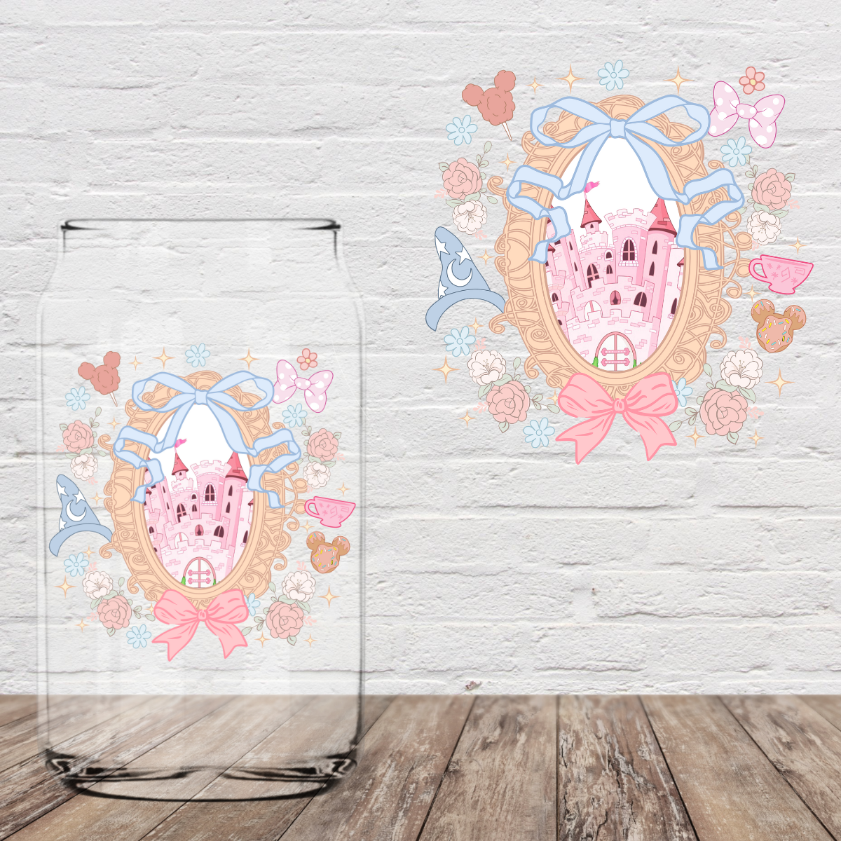 Pink Castle Frame 4” UV DTF