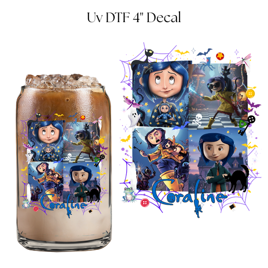 Cora Girl 4” UV DTF Decal