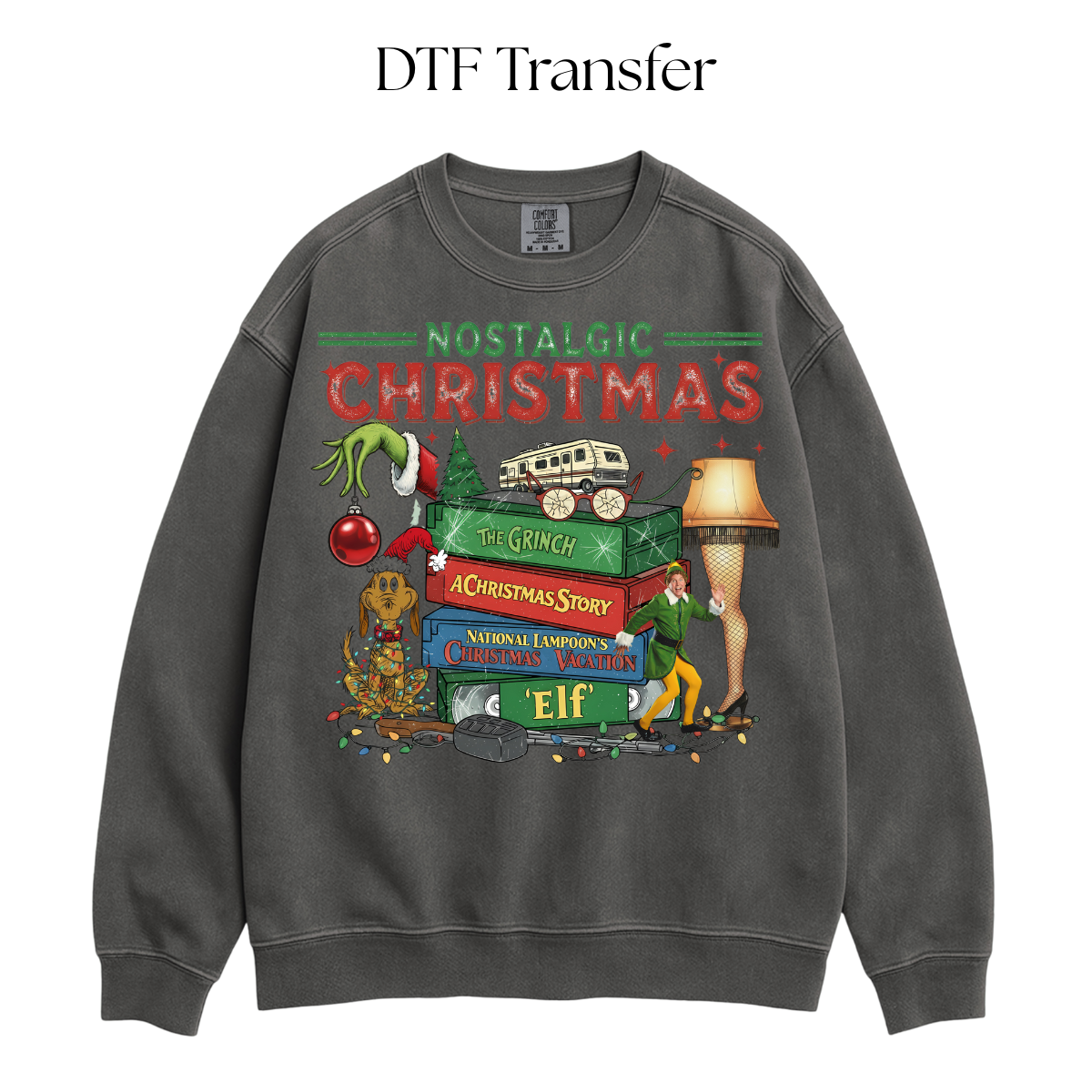 Nostalgic Christmas VHS Tapes DTF Transfer