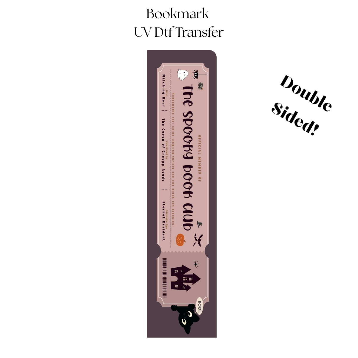 The Spooky Book Club UV DTF Bookmark Transfer