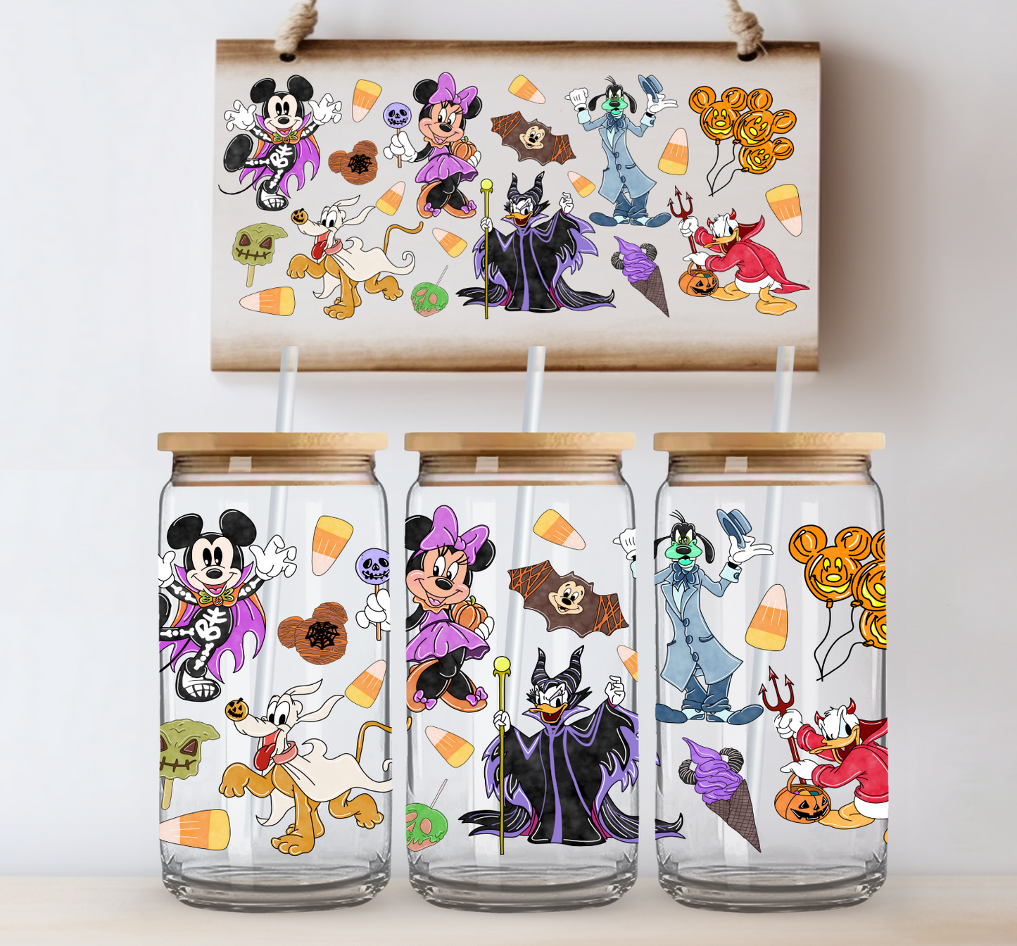 Mouse Friends Costumes UV DTF Cup Wrap