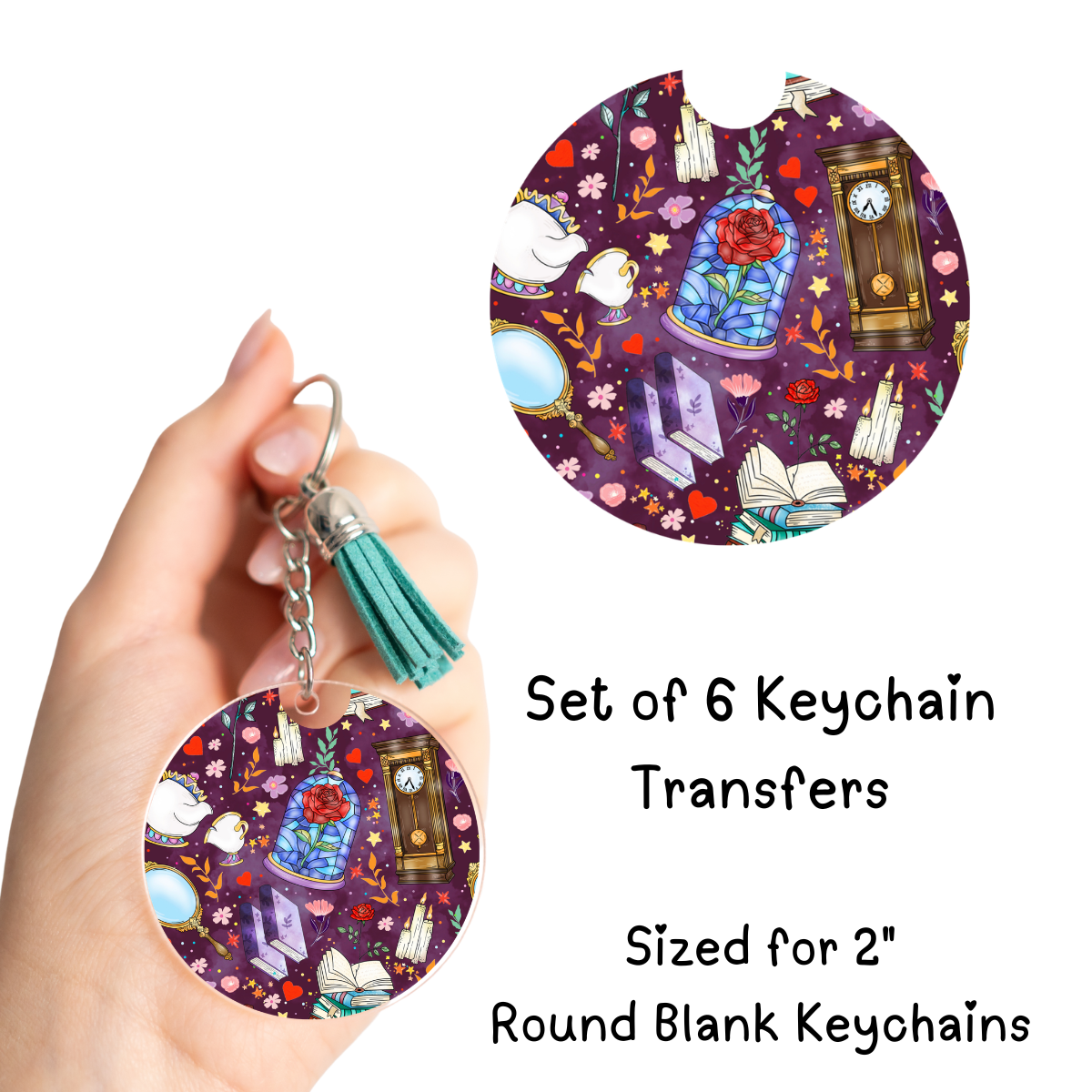Belle Things Keychain Transfer Set of 6