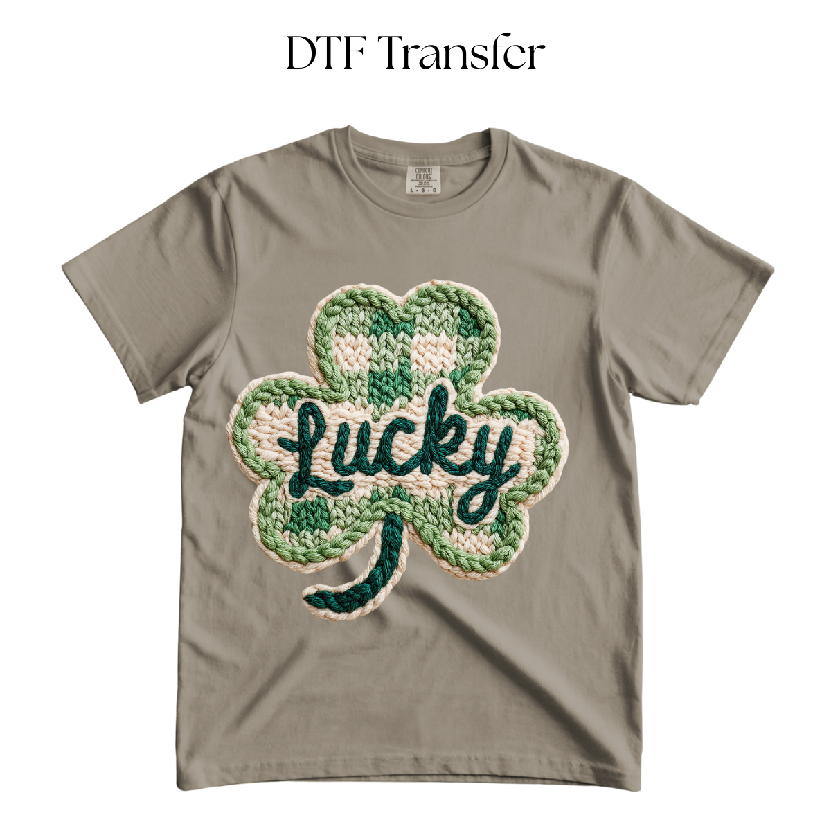 Lucky Clover Faux Yarn DTF Transfer