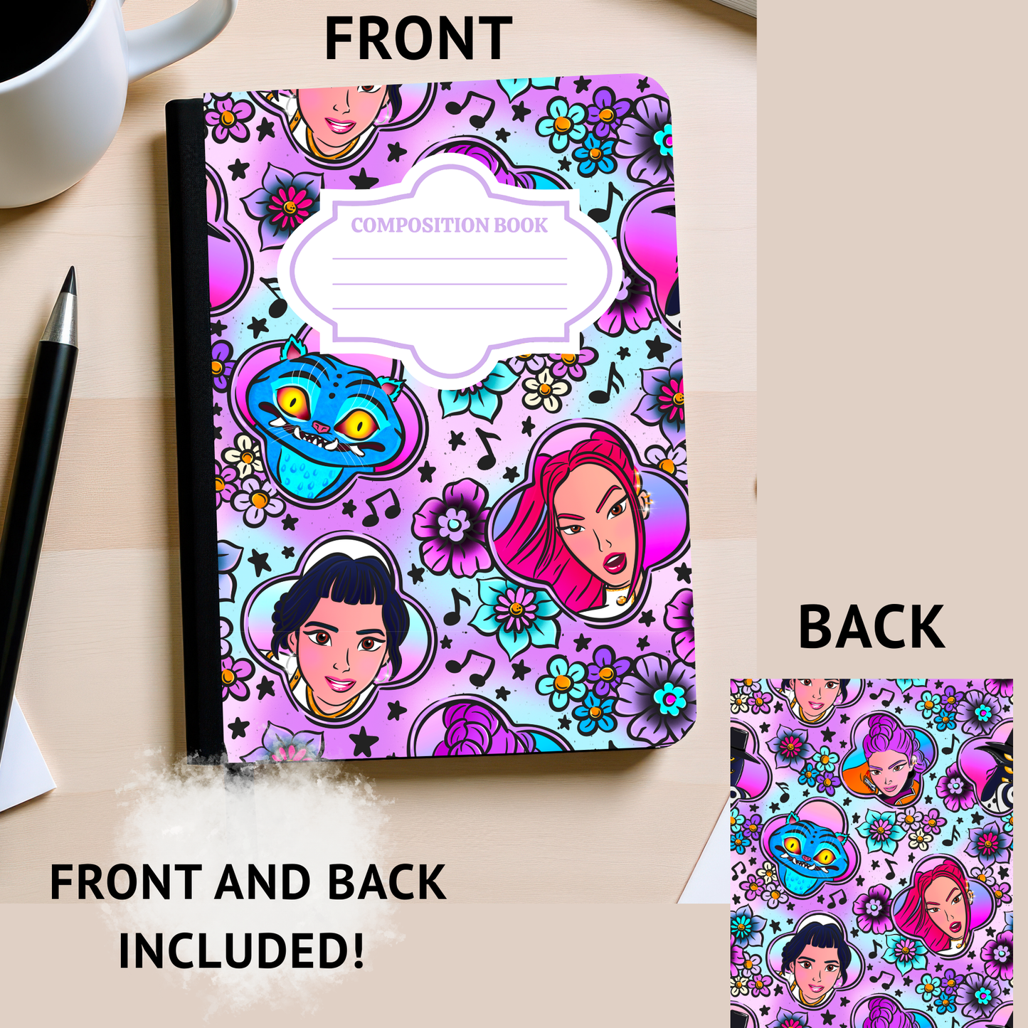 Pop Composition Notebook Sticker