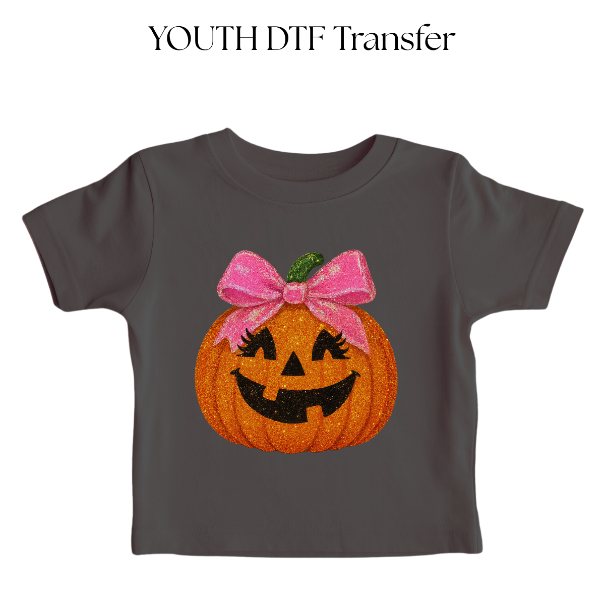 YOUTH Glitter Pumpkin Dtf Transfer