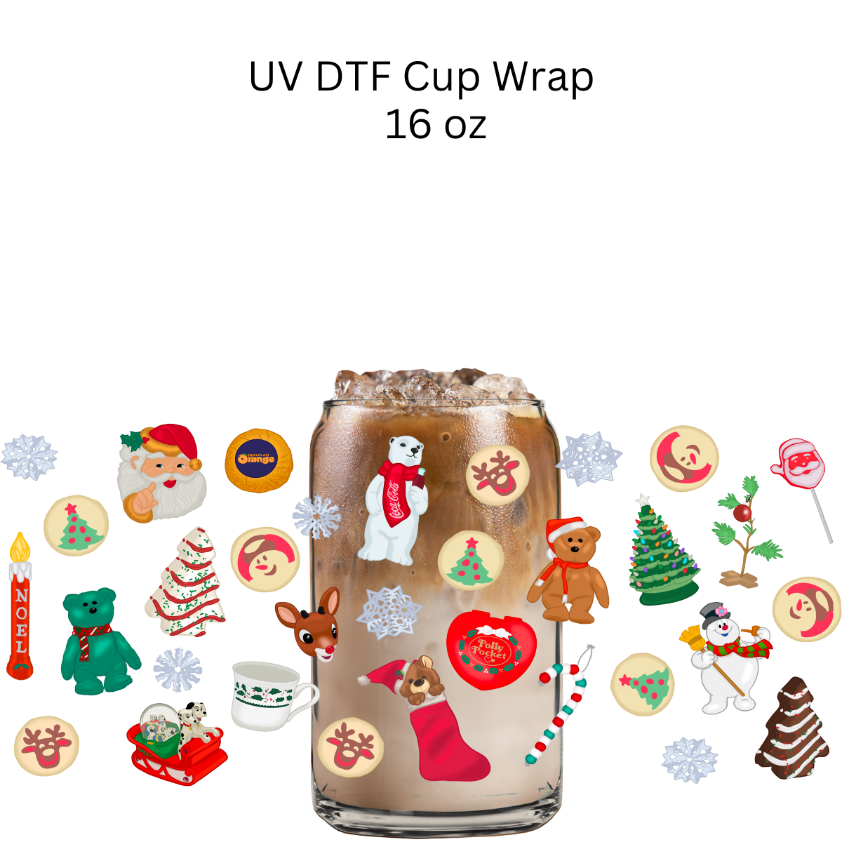 Christmas Famous Things UV DTF Cup Wrap