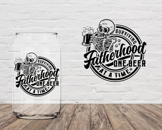 Surviving Fatherhood One Beer At A Time 4" UV DTF