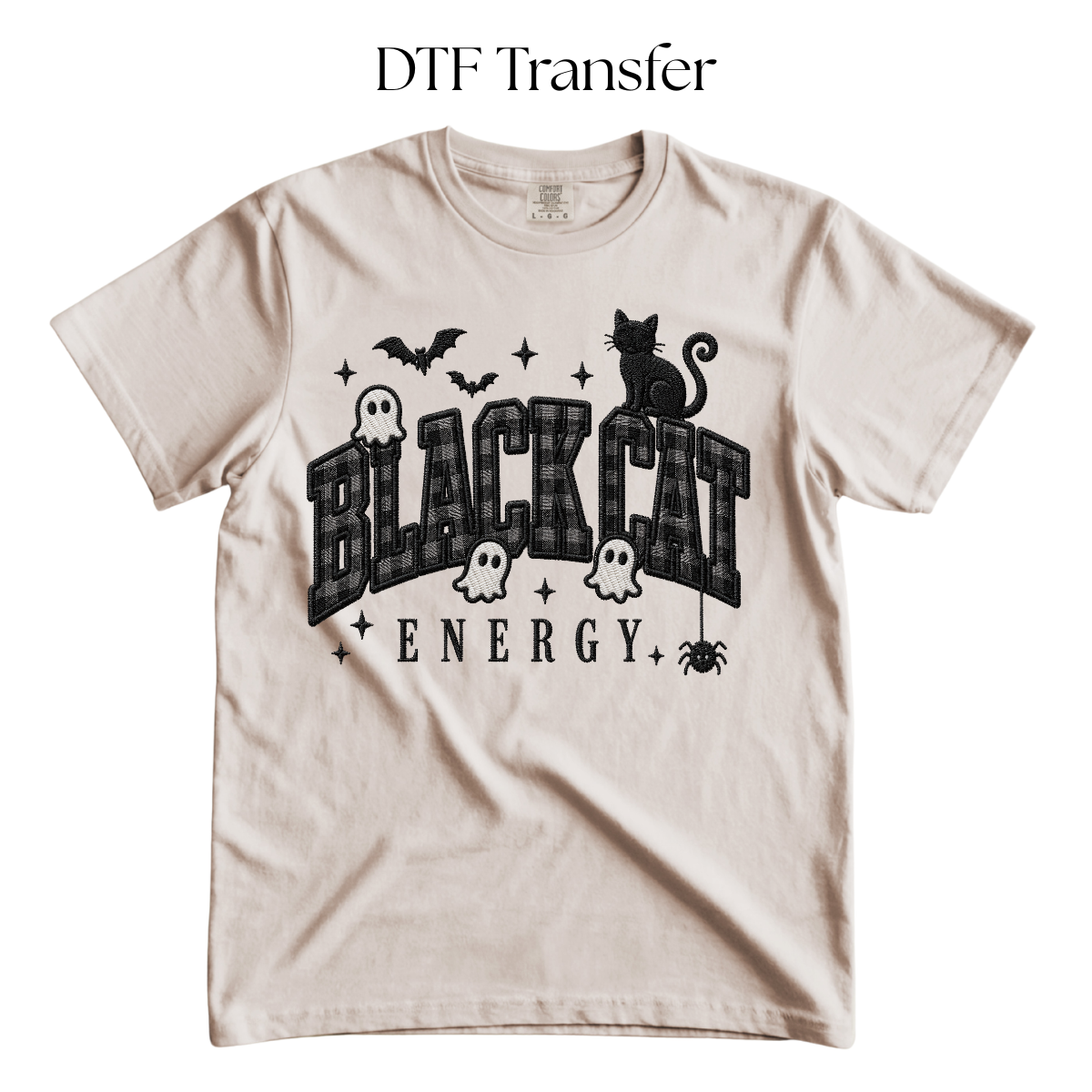 Black Cat Energy DTF Transfer