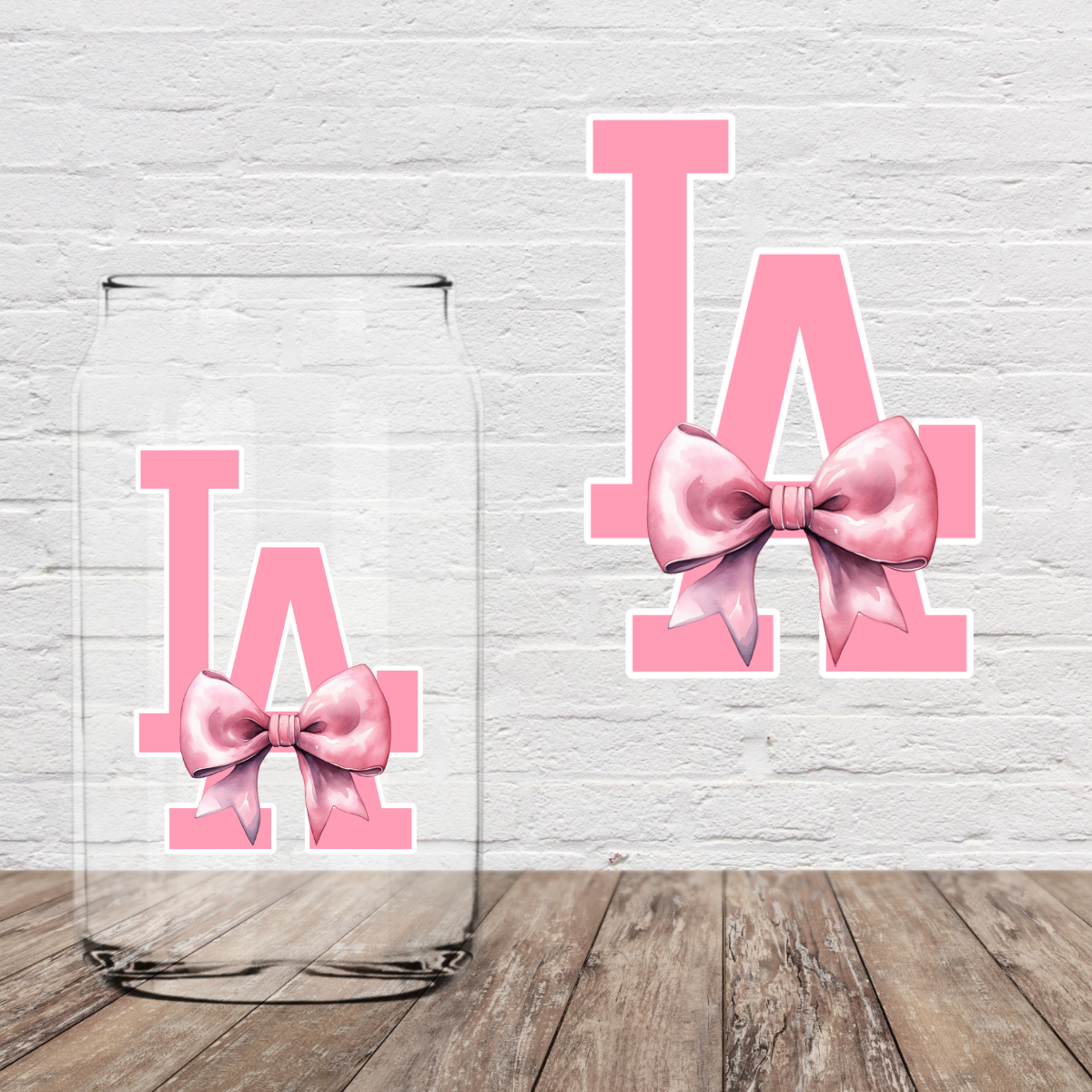 Pink LA Bow 4" UV DTF