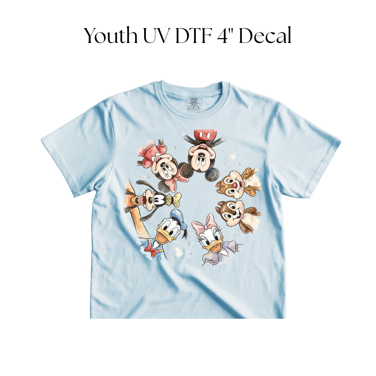 YOUTH Enchanted Characters Looking Down DTF Transfer