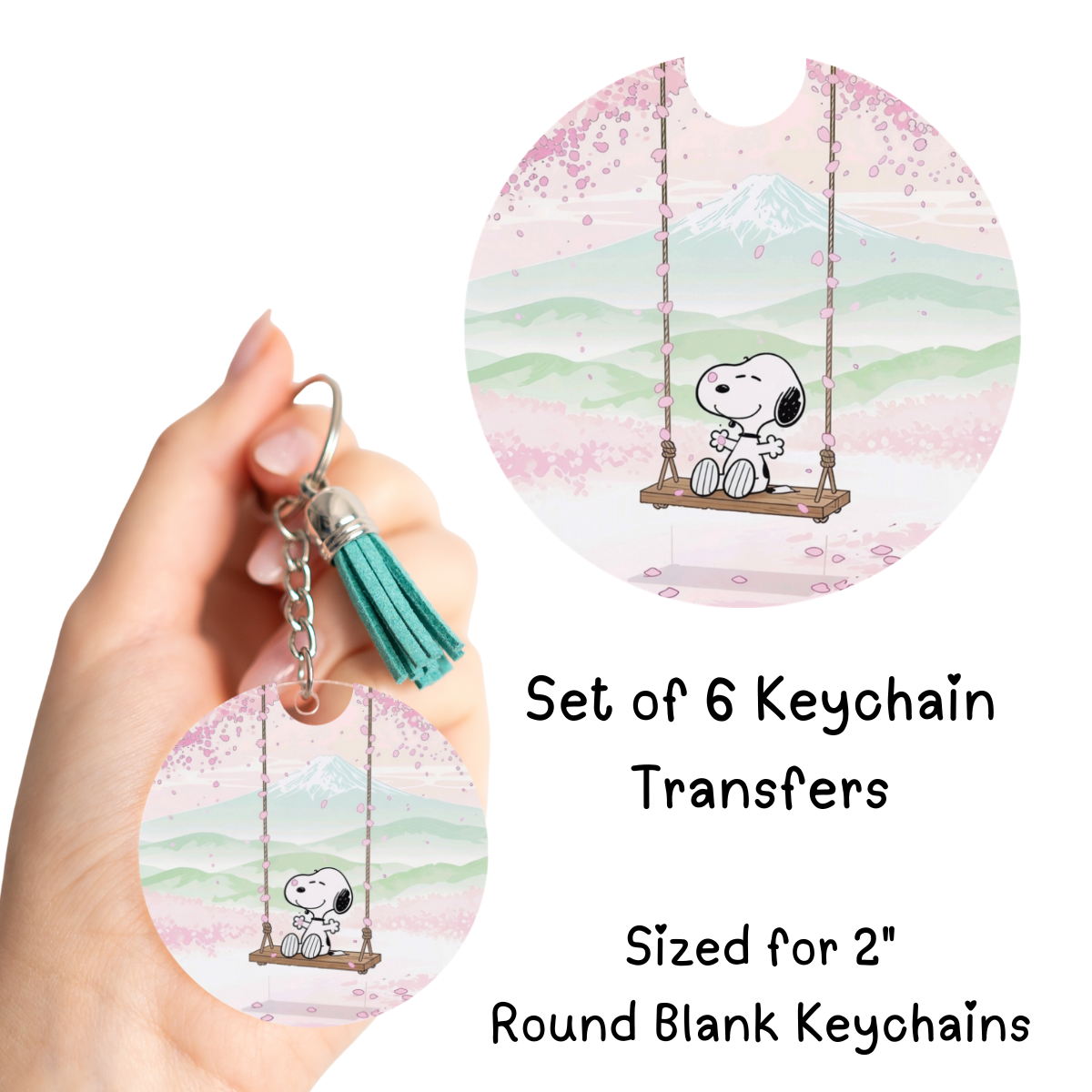 Sakura Snoop Swing Keychain Transfer Set of 6