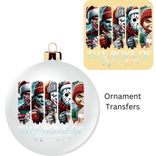 The Boys of Christmas Ornament Transfer UV DTF