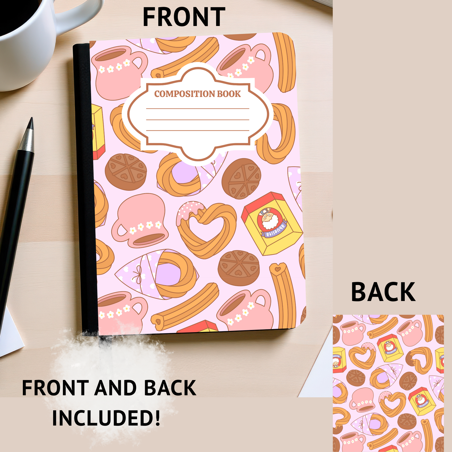 Snacks Composition Notebook Sticker